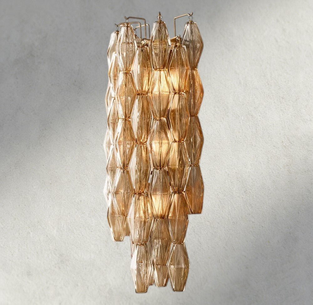 CIHELA CLEAR/ SMOKE GLASS GRAND SCONCE 30" - Cyran Lamps