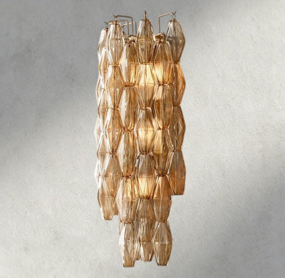 CIHELA CLEAR/ SMOKE GLASS GRAND SCONCE 30" - Cyran Lamps