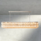 CIHELA CLEAR/ SMOKE GLASS RECTANGULAR CHANDELIER 54", 74" - Cyran Lamps