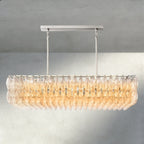CIHELA CLEAR/ SMOKE GLASS RECTANGULAR CHANDELIER 54", 74" - Cyran Lamps