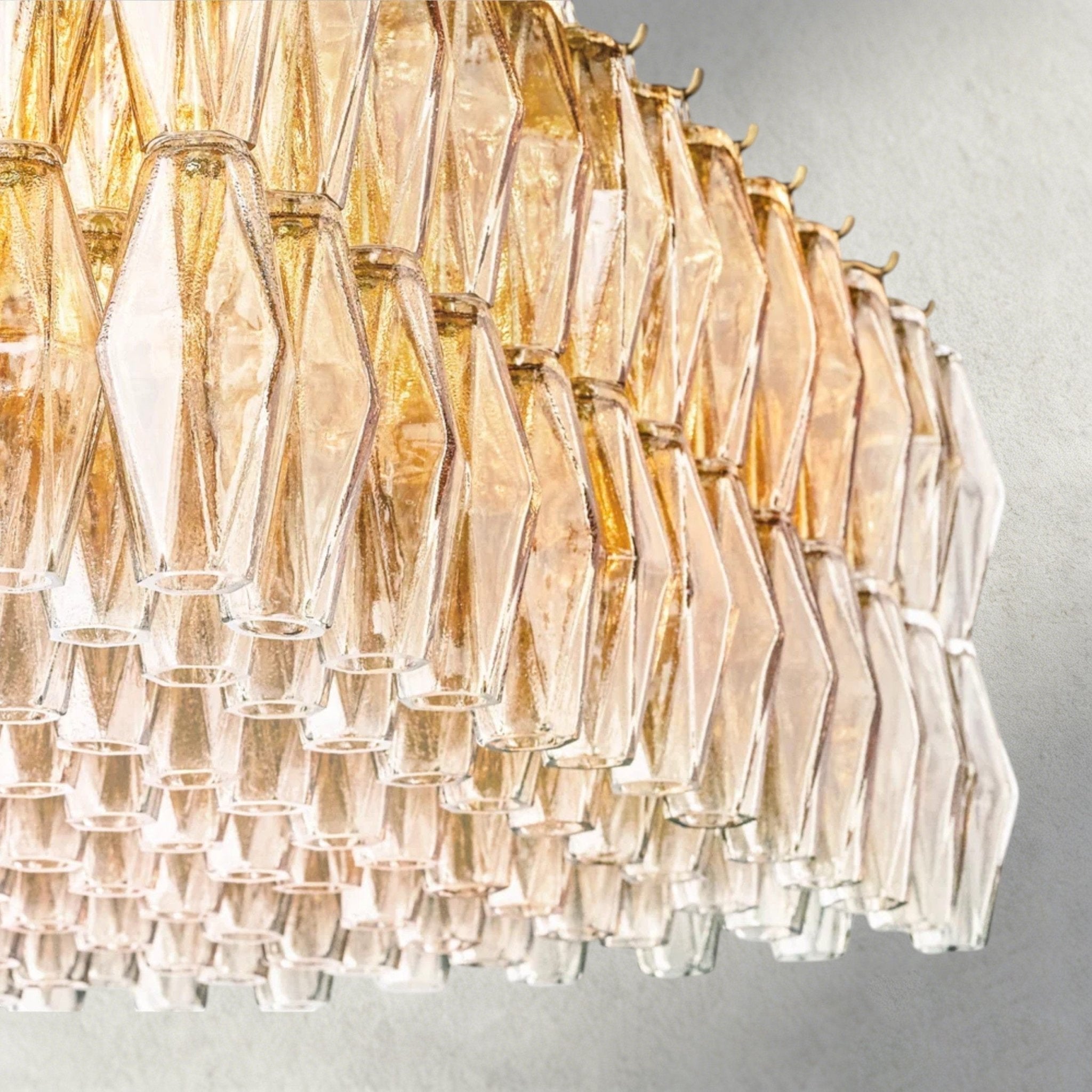CIHELA CLEAR/ SMOKE GLASS RECTANGULAR CHANDELIER 54", 74" - Cyran Lamps