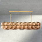 CIHELA CLEAR/ SMOKE GLASS RECTANGULAR CHANDELIER 54", 74" - Cyran Lamps