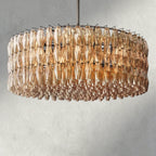 CIHELA CLEAR/ SMOKE GLASS ROUND CHANDELIER 37", 47", 62" - Cyran Lamps