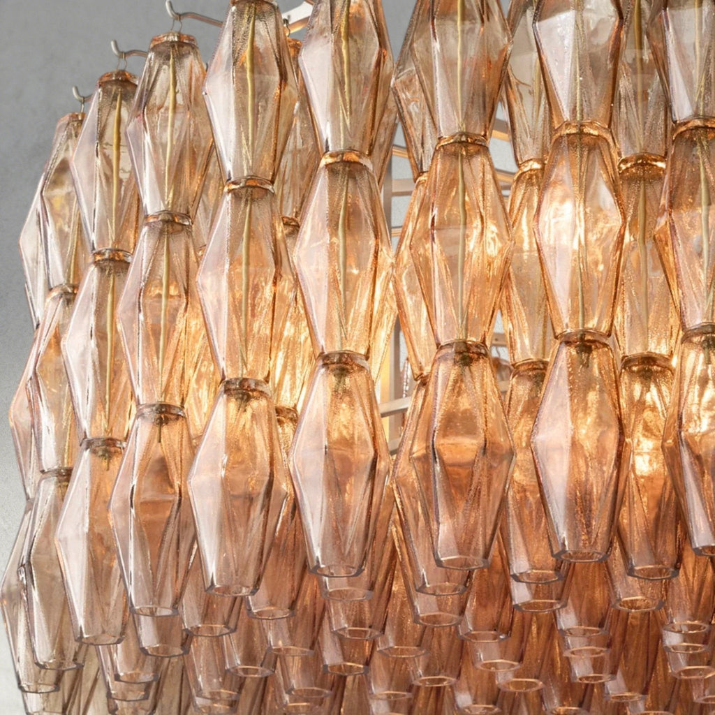 CIHELA CLEAR/ SMOKE GLASS ROUND CHANDELIER 37", 47", 62" - Cyran Lamps