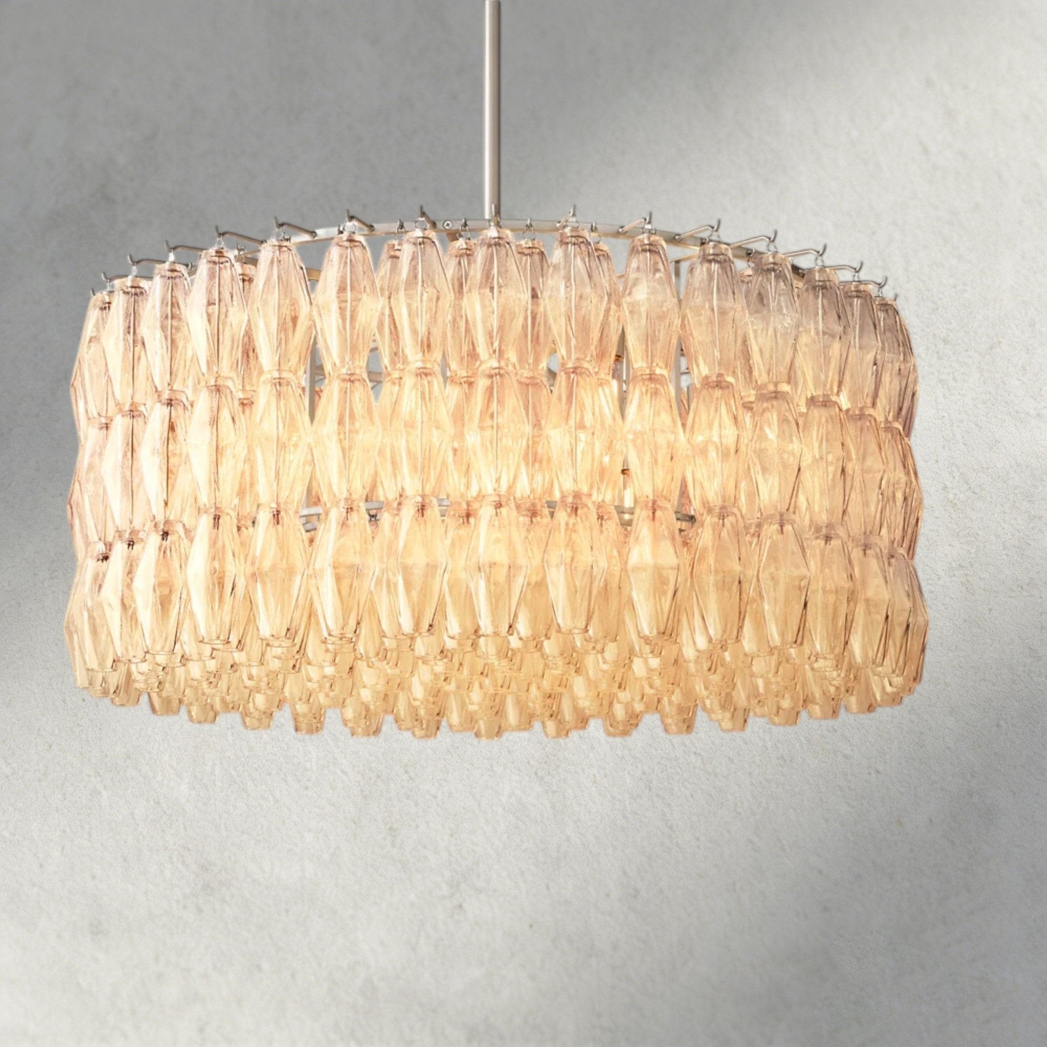 CIHELA CLEAR/ SMOKE GLASS ROUND CHANDELIER 37", 47", 62" - Cyran Lamps