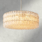 CIHELA CLEAR/ SMOKE GLASS ROUND CHANDELIER 37", 47", 62" - Cyran Lamps