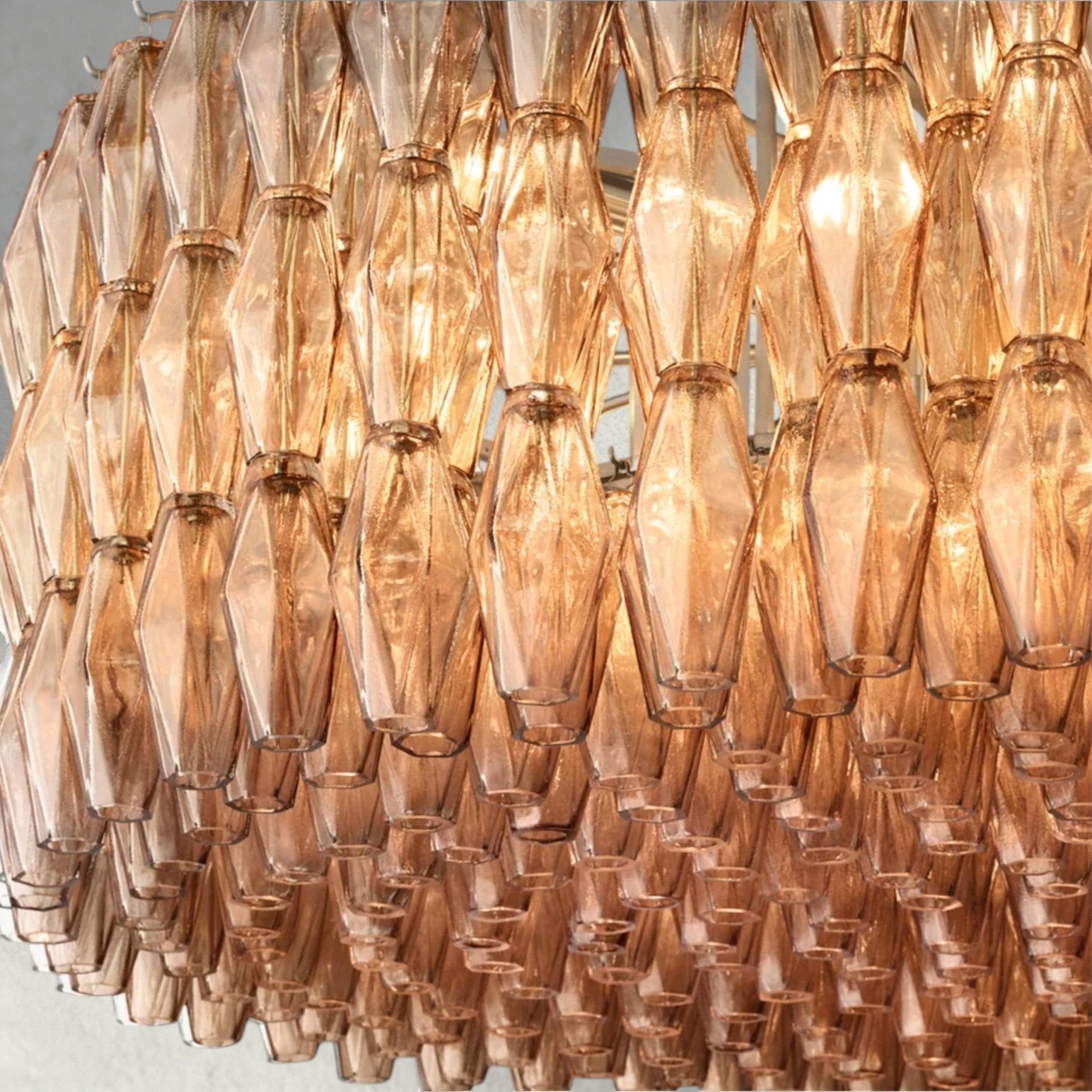CIHELA CLEAR/ SMOKE GLASS ROUND CHANDELIER 37", 47", 62" - Cyran Lamps