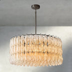 CIHELA CLEAR/ SMOKE GLASS ROUND CHANDELIER 37", 47", 62" - Cyran Lamps