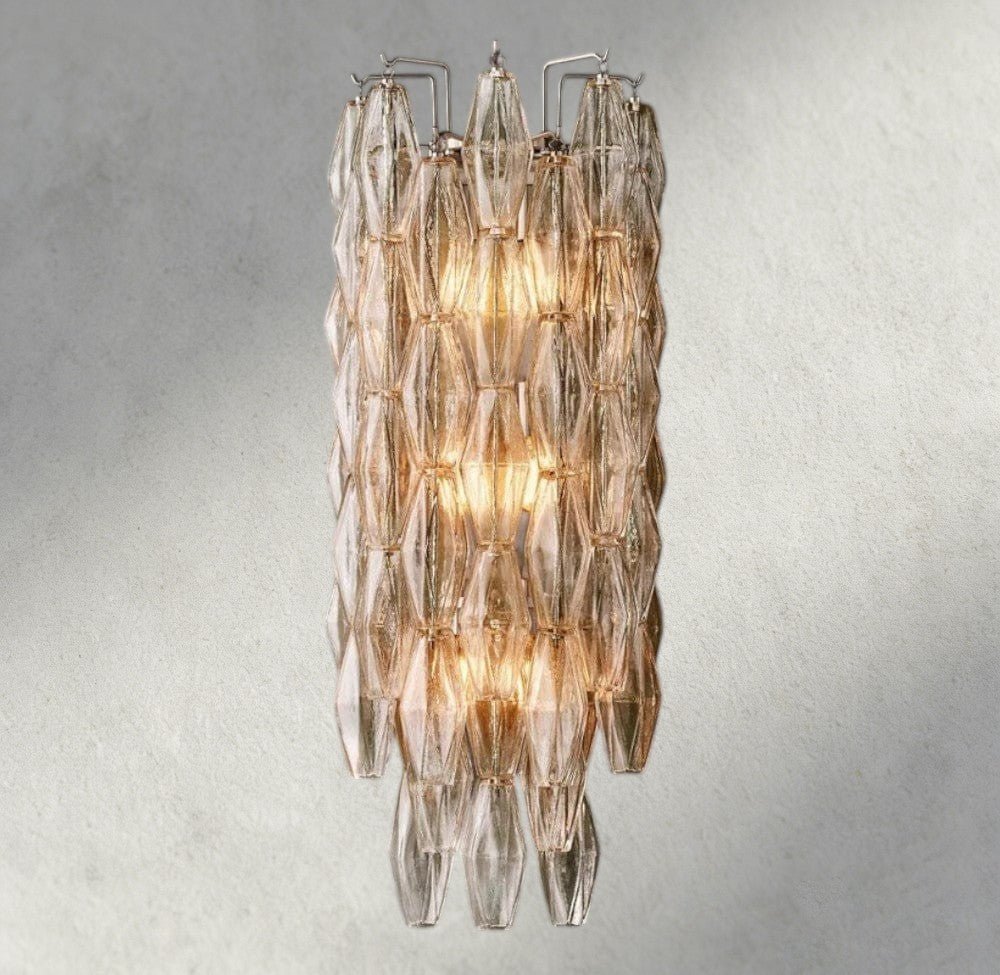 CIHELA CLEAR/ SMOKE GLASS SCONCE 19" - Cyran Lamps