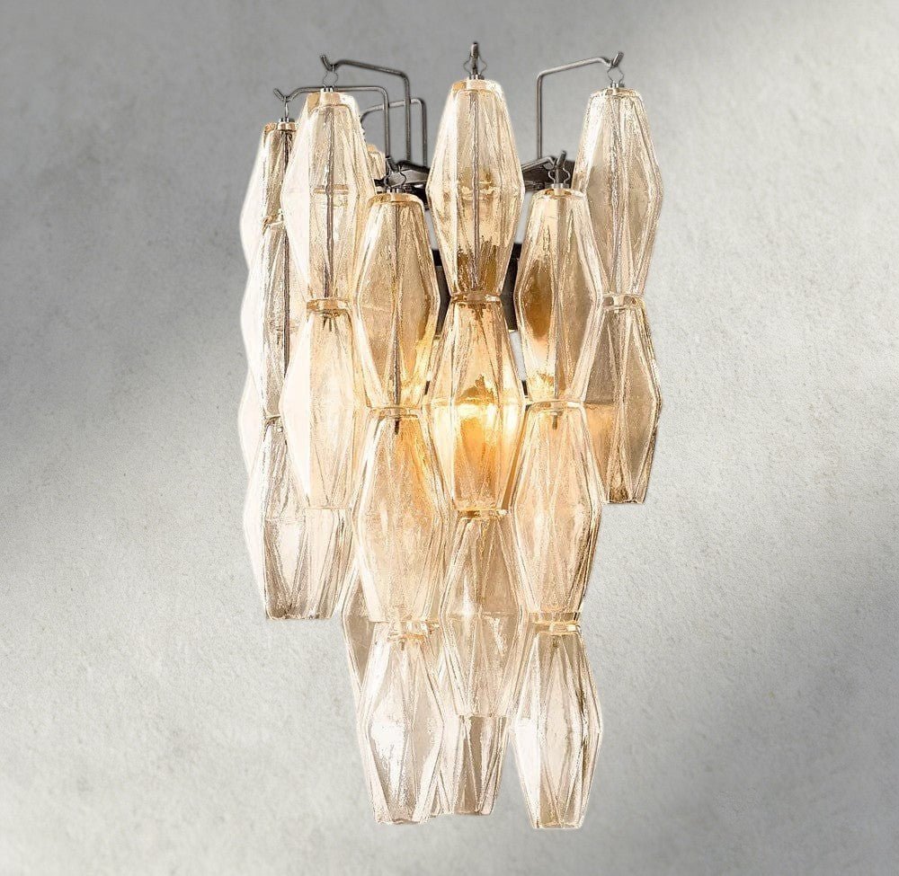 CIHELA CLEAR/ SMOKE GLASS SCONCE 19" - Cyran Lamps