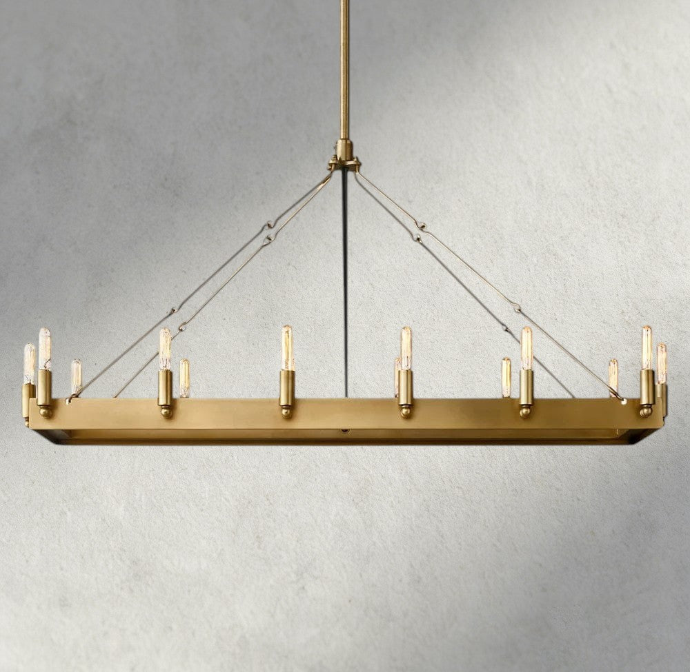 Cominv Rectangular Outdoor Chandelier 41", 54" - Cyran Lamps