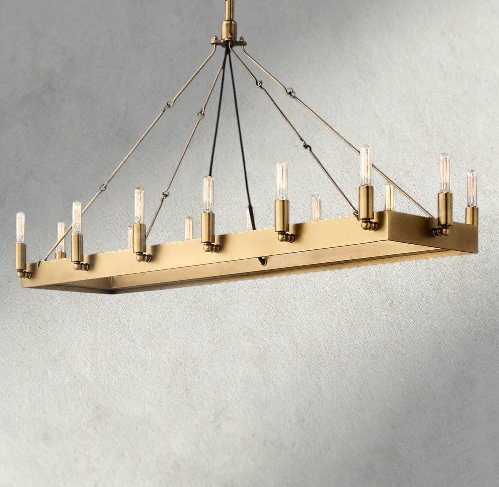Cominv Rectangular Outdoor Chandelier 41", 54" - Cyran Lamps