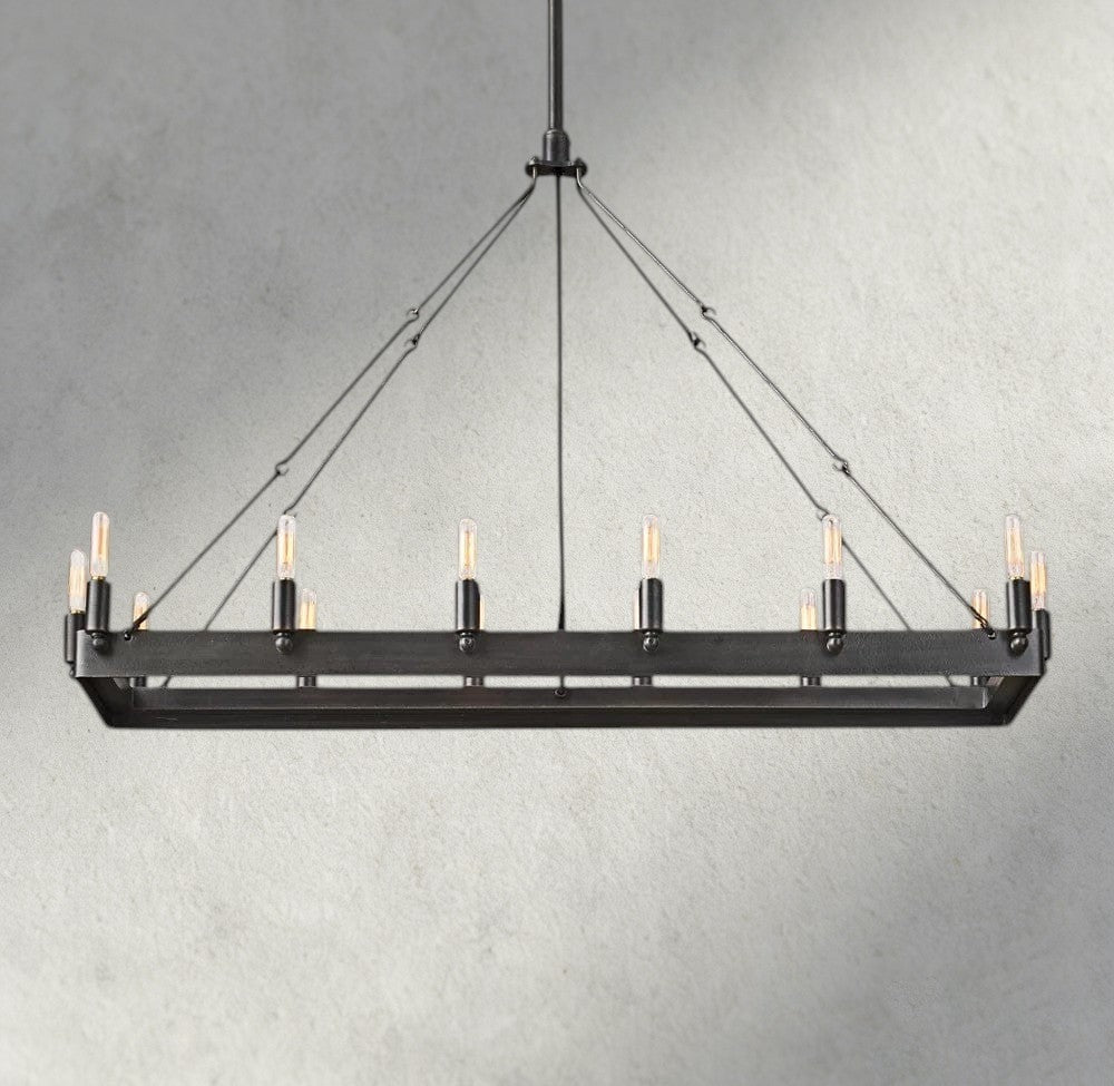 Cominv Rectangular Outdoor Chandelier 41", 54" - Cyran Lamps