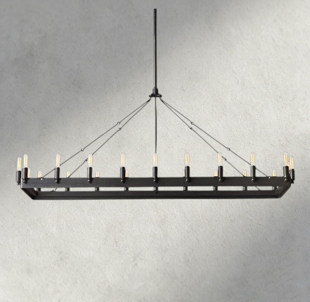 Cominv Rectangular Outdoor Chandelier 41", 54" - Cyran Lamps