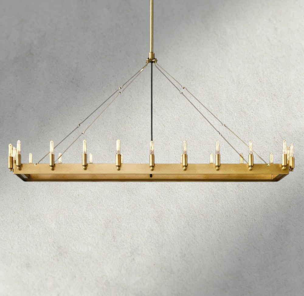 Cominv Rectangular Outdoor Chandelier 41", 54" - Cyran Lamps