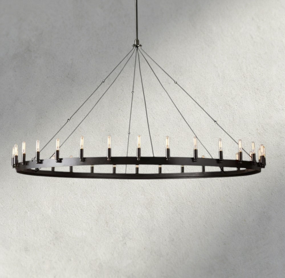 Cominv Round Outdoor Chandelier 26", 38", 50", 63", 73" - Cyran Lamps