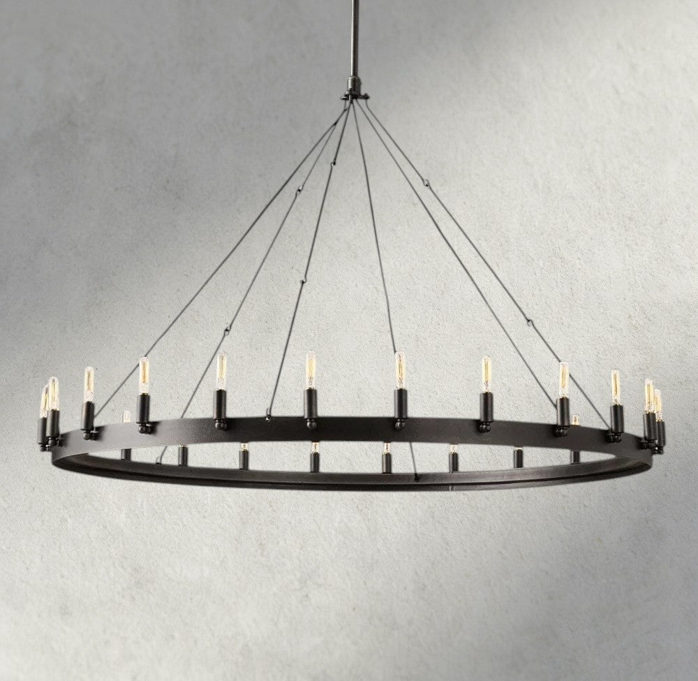 Cominv Round Outdoor Chandelier 26", 38", 50", 63", 73" - Cyran Lamps