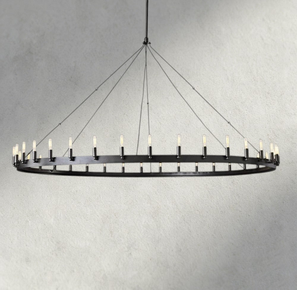 Cominv Round Outdoor Chandelier 26", 38", 50", 63", 73" - Cyran Lamps