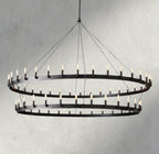 Cominv Vintage Filament Two - Tier Chandelier 38", 50", 63", 73" - Cyran Lamps