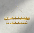 Cominv Vintage Filament Two - Tier Chandelier 38", 50", 63", 73" - Cyran Lamps