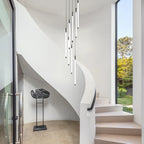 Contemporary Staircase Chandelier Spiral Tube Ceiling Light - Cyran Lamps