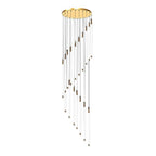 Contemporary Staircase Chandelier Spiral Tube Ceiling Light - Cyran Lamps