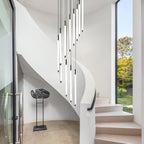Contemporary Staircase Chandelier Spiral Tube Ceiling Light - Cyran Lamps