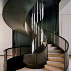 Contemporary Staircase Chandelier Spiral Tube Ceiling Light - Cyran Lamps