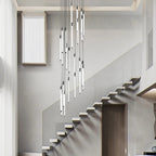 Contemporary Staircase Chandelier Spiral Tube Ceiling Light - Cyran Lamps