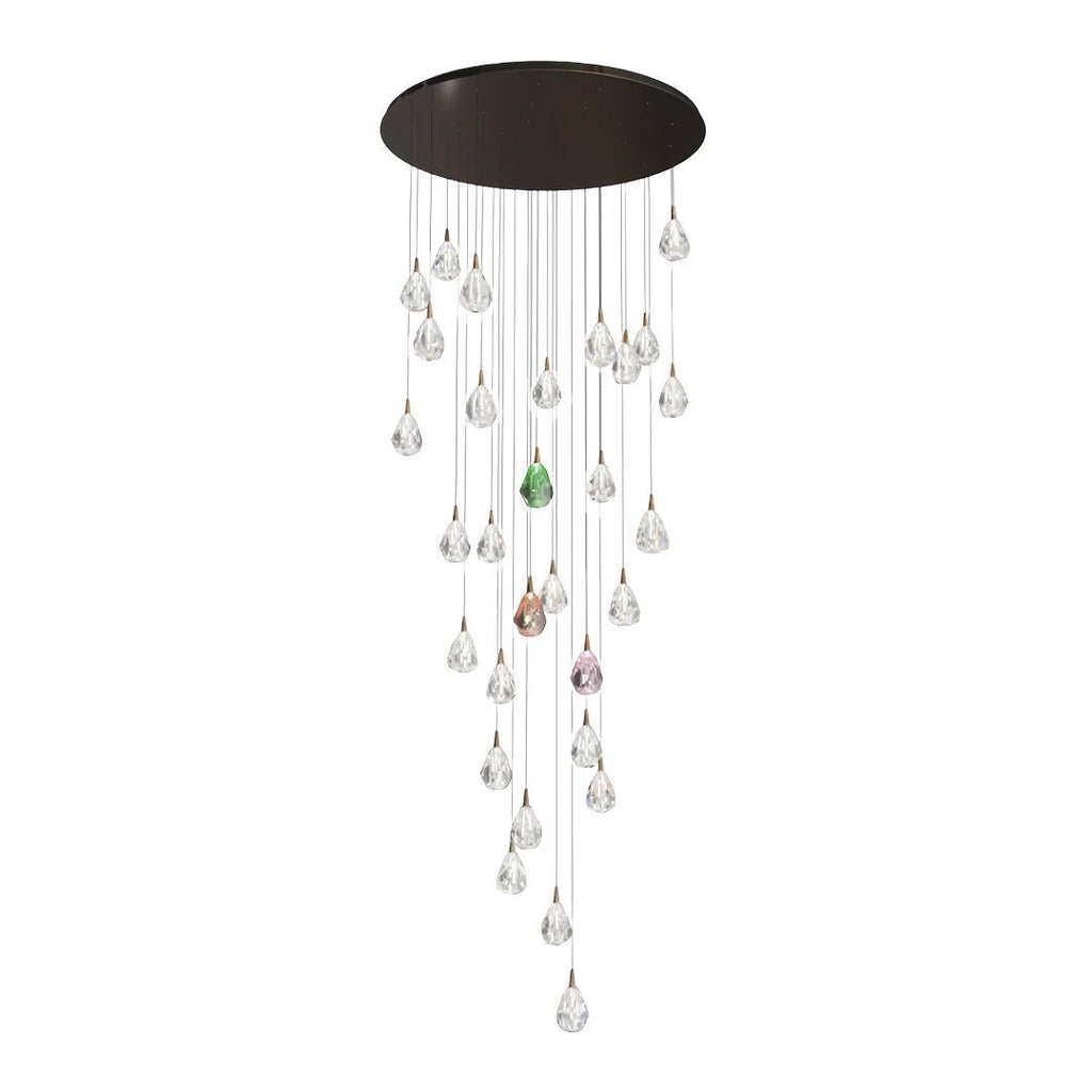 Crystal Chandelier for Staircase Luxury LED Ceiling Light - Cyran Lamps