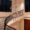 Crystal Staircase Chandelier Nordic Creative Ceiling Light - Cyran Lamps