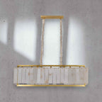 Cyran Alabaster Nature Stone Rectangular Chandelier - Cyran Lamps