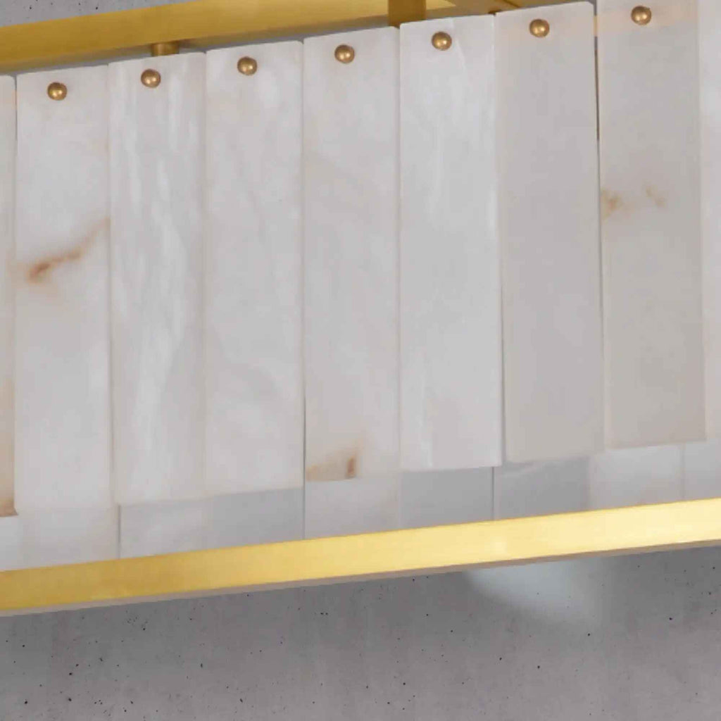 Cyran Alabaster Nature Stone Rectangular Chandelier - Cyran Lamps