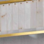 Cyran Alabaster Nature Stone Rectangular Chandelier - Cyran Lamps
