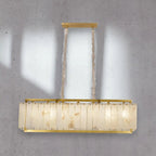 Cyran Alabaster Nature Stone Rectangular Chandelier - Cyran Lamps