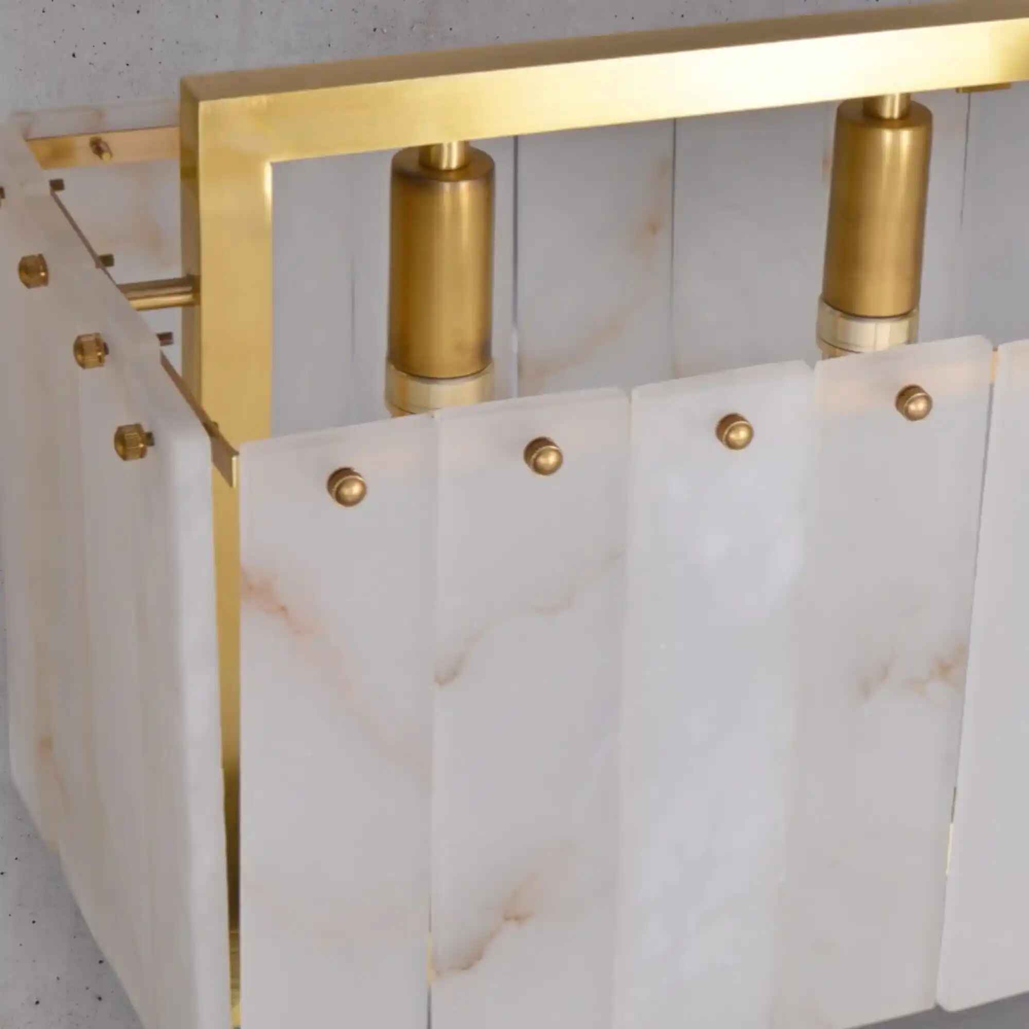 Cyran Alabaster Nature Stone Rectangular Chandelier - Cyran Lamps