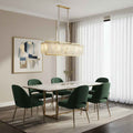 Cyran Alabaster Nature Stone Rectangular Chandelier - Cyran Lamps