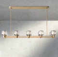 Damuet double Linear chandelier 54", 72" - Cyran Lamps