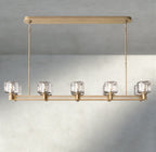Damuet double Linear chandelier 54", 72" - Cyran Lamps