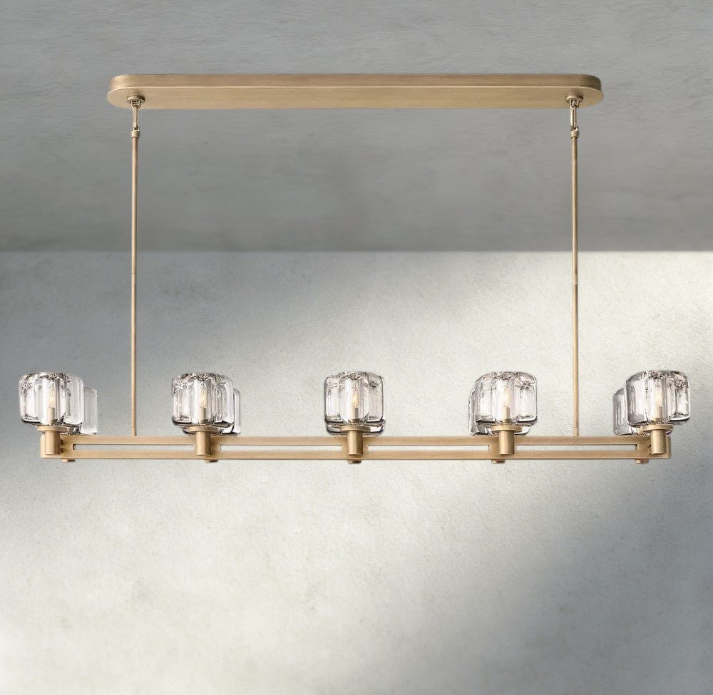 Damuet double Linear chandelier 54", 72" - Cyran Lamps