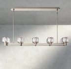 Damuet double Linear chandelier 54", 72" - Cyran Lamps