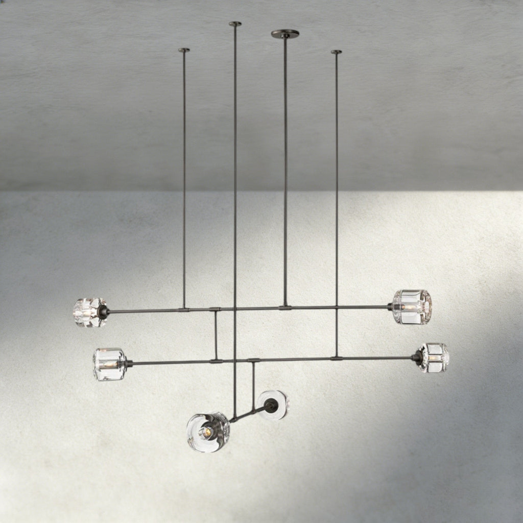 Damuet Mobile Round Chandelier 48", 62" - Cyran Lamps