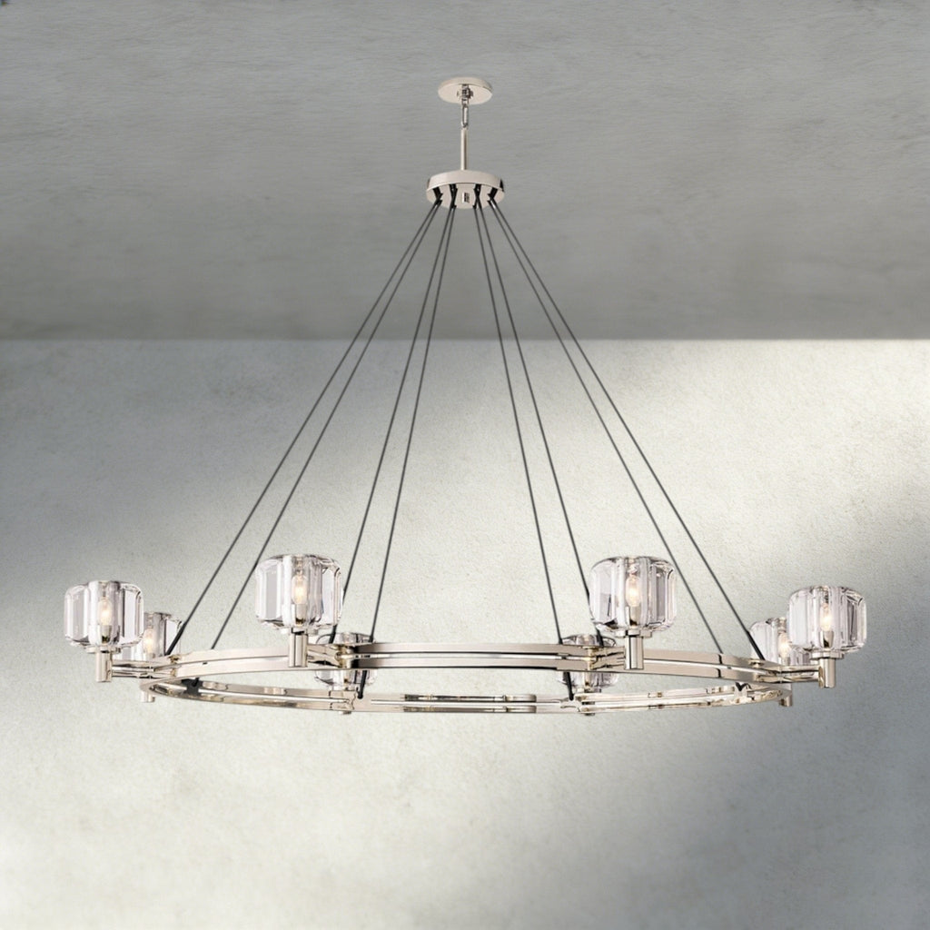 Damuet Round Chandelier 36", 48", 60" - Cyran Lamps