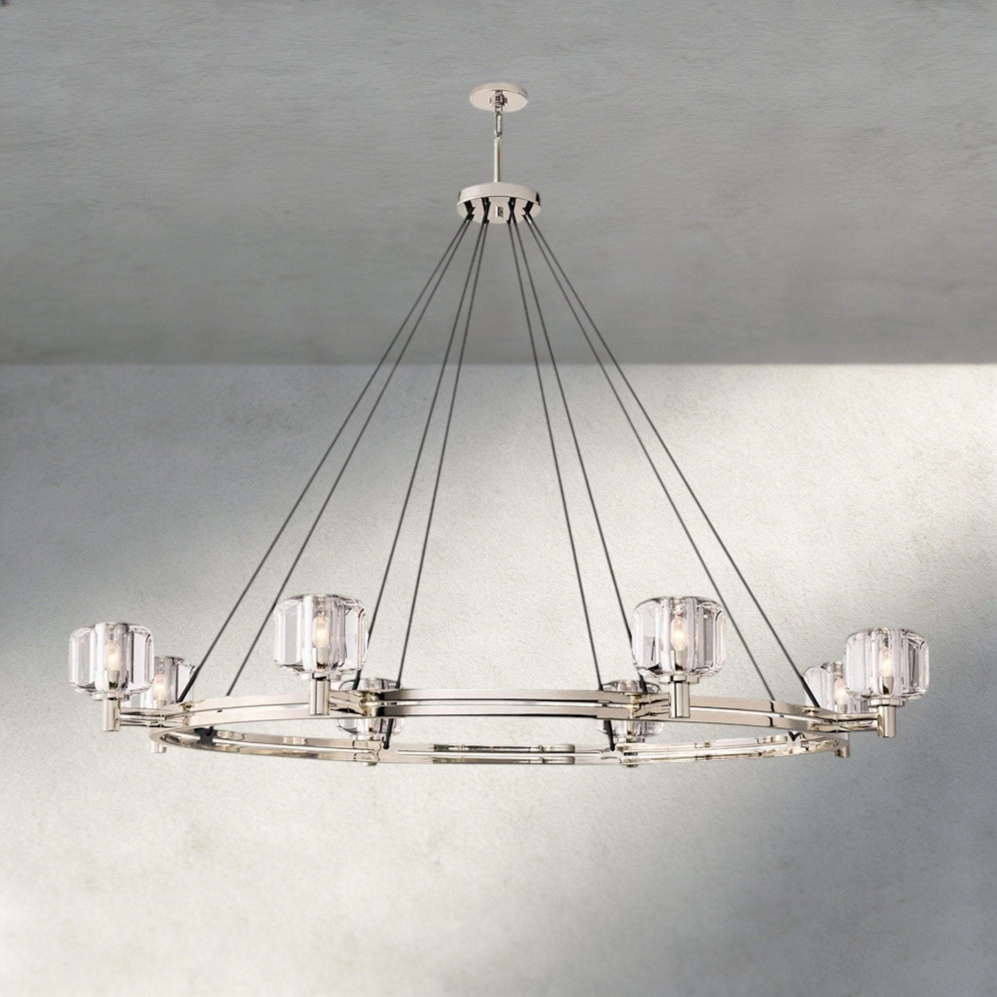 Damuet Round Chandelier 36", 48", 60" - Cyran Lamps