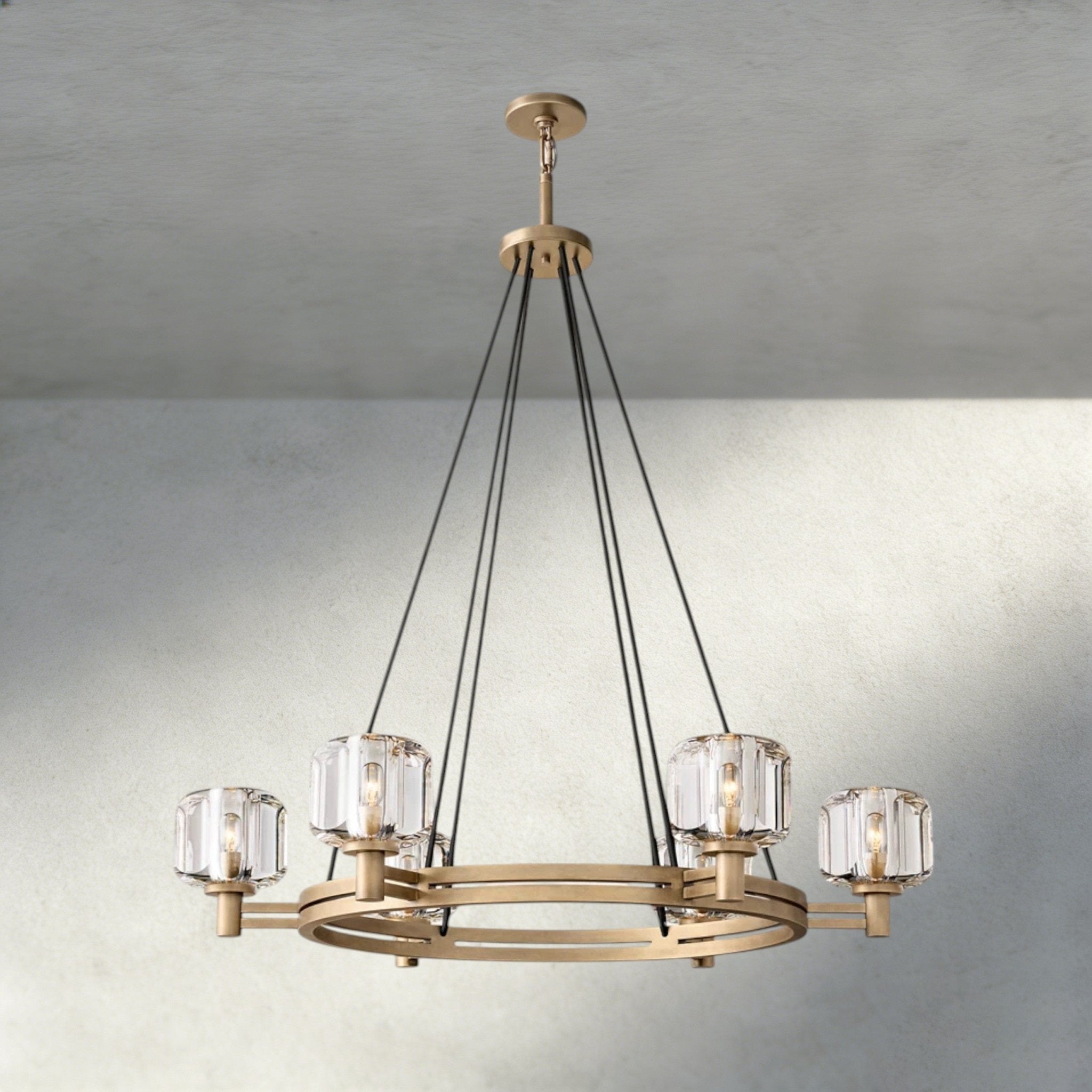 Damuet Round Chandelier 36", 48", 60" - Cyran Lamps