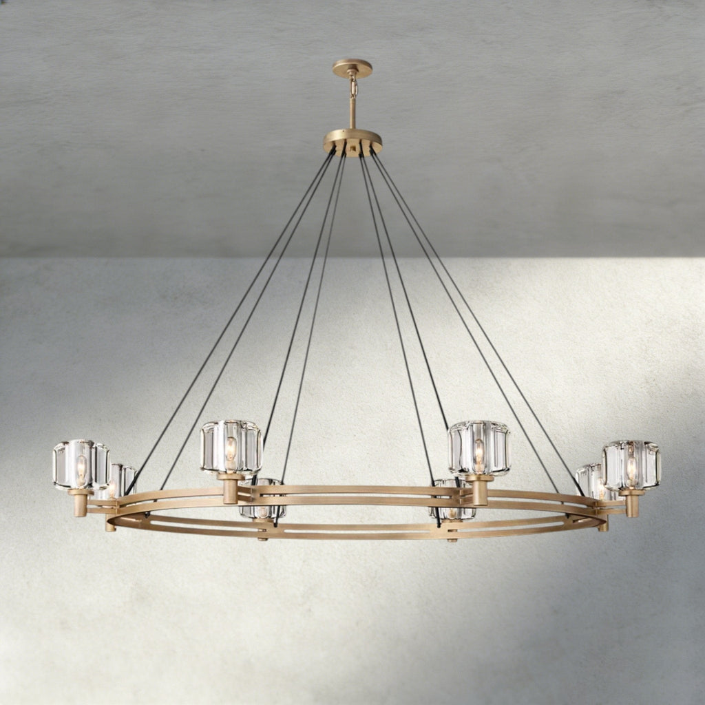 Damuet Round Chandelier 36", 48", 60" - Cyran Lamps