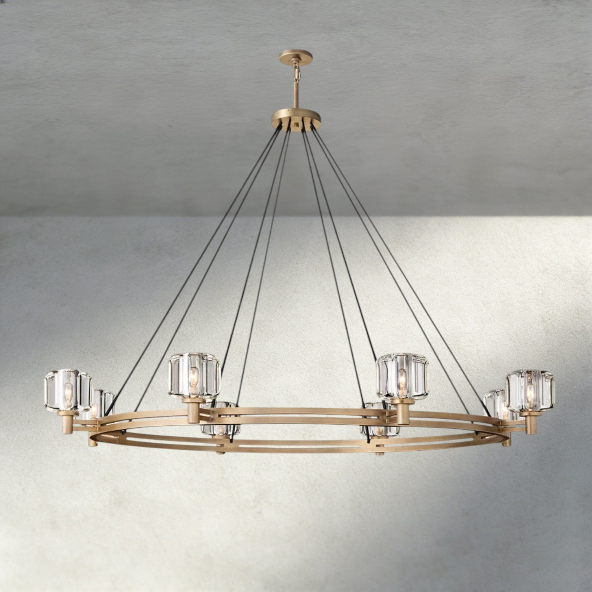 Damuet Round Chandelier 36", 48", 60" - Cyran Lamps