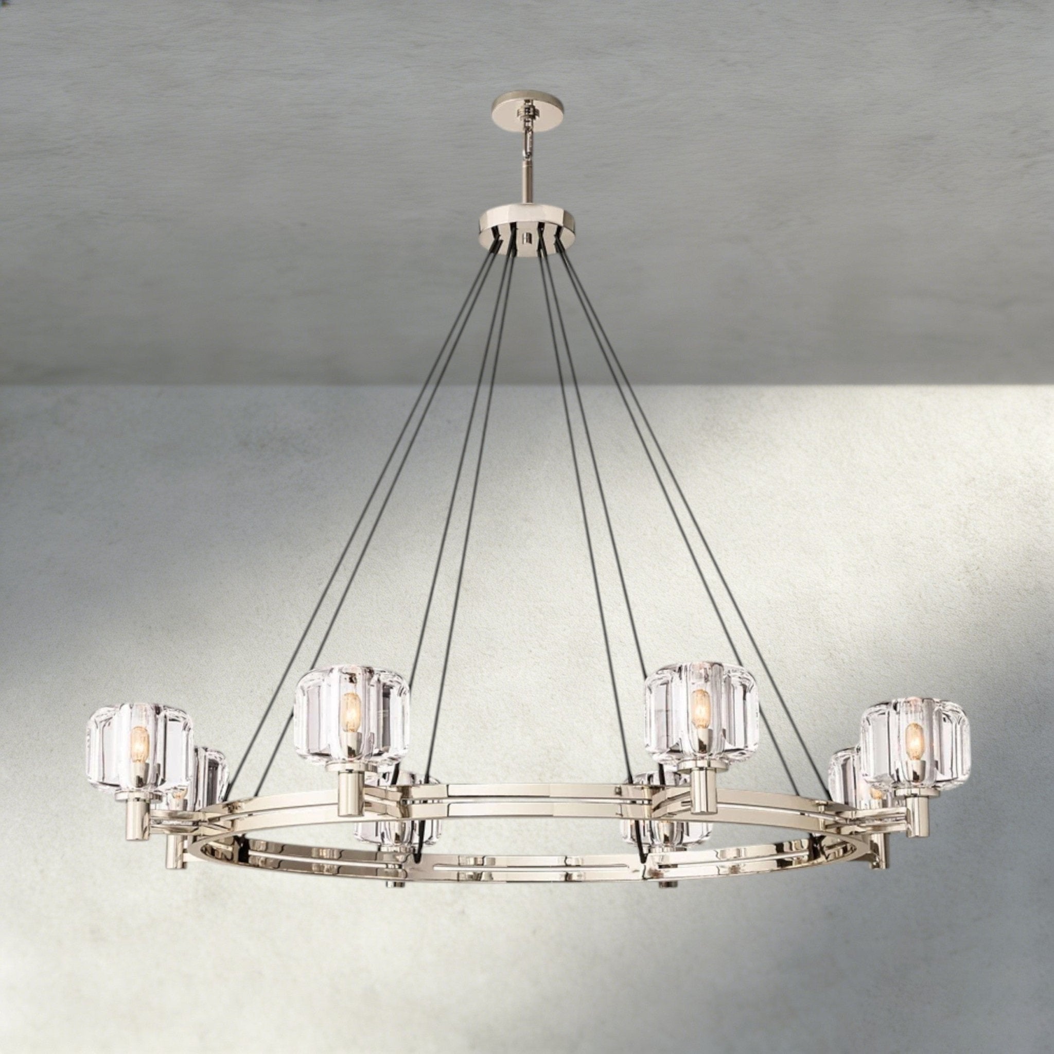 Damuet Round Chandelier 36", 48", 60" - Cyran Lamps