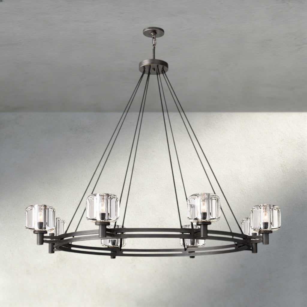 Damuet Round Chandelier 36", 48", 60" - Cyran Lamps