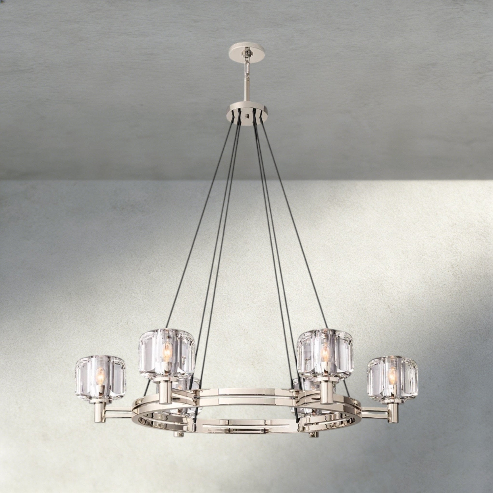 Damuet Round Chandelier 36", 48", 60" - Cyran Lamps
